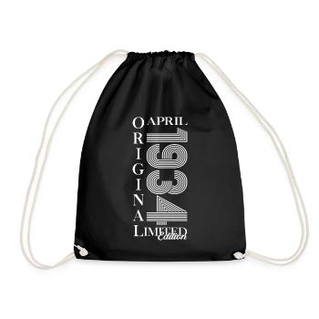 90e anniversaire mari Original avril Vintage 1934 - Sac de sport léger - noir - Devant