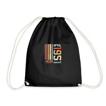 75e anniversaire Original Avril Né en 1951 - Sac de sport léger - noir - Devant