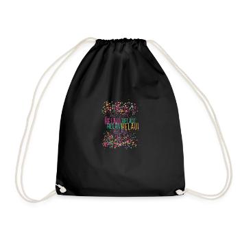 Helau,Carnival,Confetti,Colorful - Drawstring Bag - black - Front