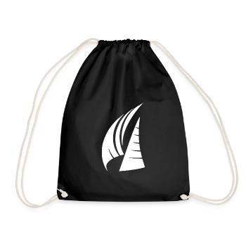Two elegant sails for cool skippers and captains - Drawstring Bag - black - Front