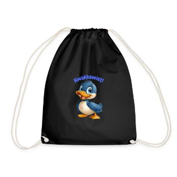 Chemise caneton Kwakkewiet ! Chemises en dialecte anversois - Sac de sport léger - noir - Devant