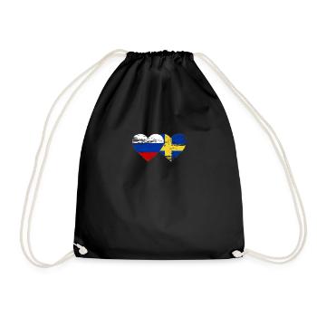 Suède Drapeau russe utilisé - Sac de sport léger - noir - Devant