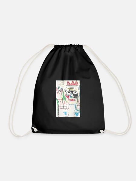 Design in Jean-Michel Basquiat Form - Turnbeutel - Schwarz