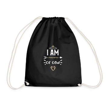 I Am A Masterpiece Of God - Jesus - Drawstring Bag - black - Front