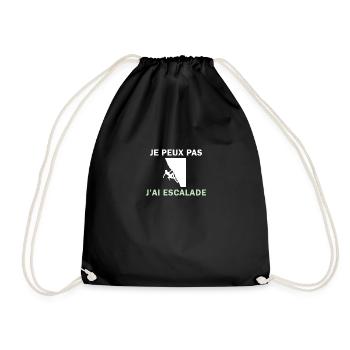 Je peux pas j'ai EscaladeCadeau Alpiniste - Sac de sport léger - noir - Devant