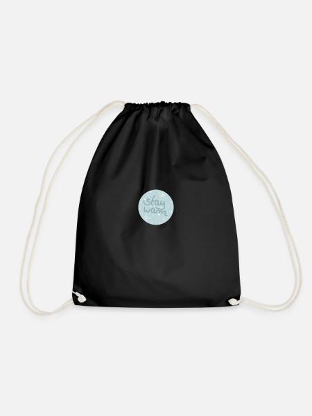 Stay warm - Drawstring Bag - black