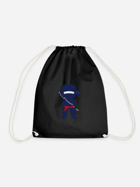 Ninja Kämpfer - Turnbeutel - Schwarz