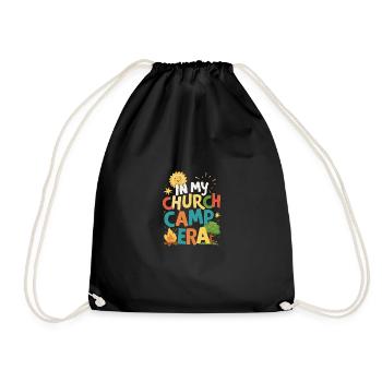 In My Church Camp Era VBS, Bible Camp Fun - Drawstring Bag - black - Front
