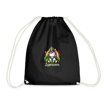 Lepricorne Saint-Patrick Charme Licorne Magique - Sac de sport léger - noir - Devant