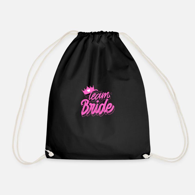 Team Bride - Turnbeutel - Schwarz
