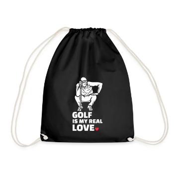 Ich Liebe Golf - Turnbeutel - Schwarz - Vorne