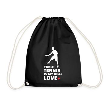 Ich Liebe Tischtennis - Turnbeutel - Schwarz - Vorne