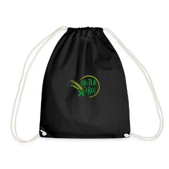 Gluten free - Drawstring Bag - black - Front