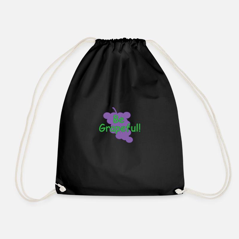 Be Grapeful! - Turnbeutel - Schwarz