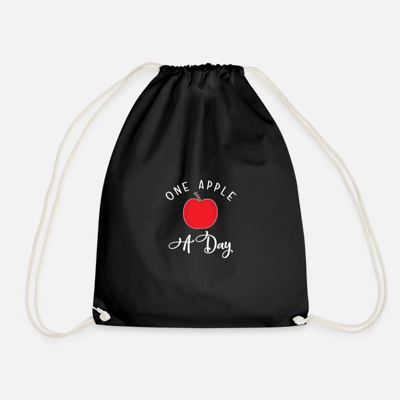 One Apple a day - Turnbeutel - Schwarz