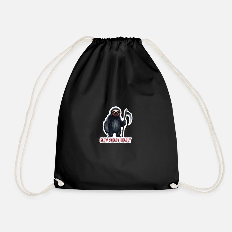 Gothic Fauloth Slow Steady Deadly Art - Drawstring Bag - black