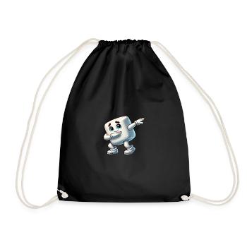 Süßes Marshmallow Dab Cartoon - Turnbeutel - Schwarz - Vorne
