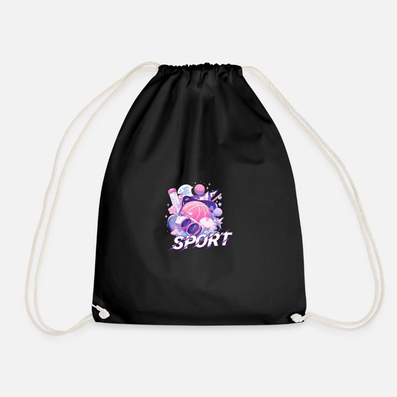Sport Design Logo - Turnbeutel - Schwarz