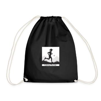 Cyborg Runner - Drawstring Bag - black - Front