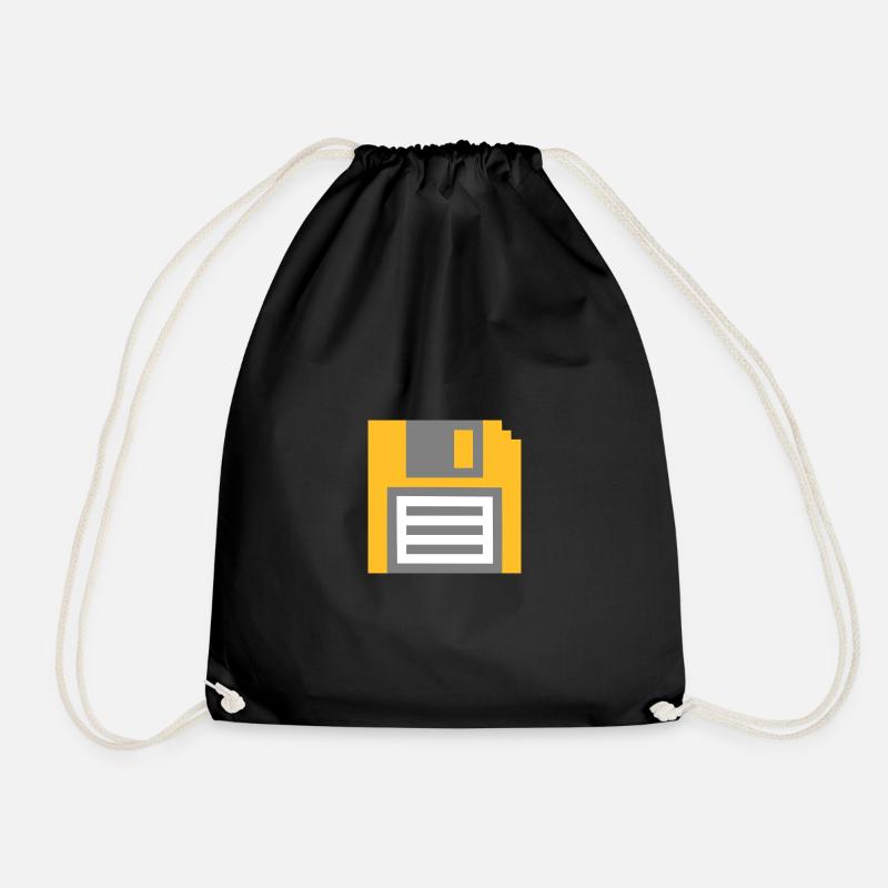 Floppy disk - Drawstring Bag - black