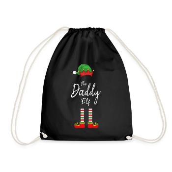 The daddy Elf - Der Vater Weihnachts-Elf - Turnbeutel - Schwarz - Vorne