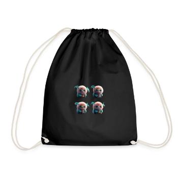 Sweet - Drawstring Bag - black - Front