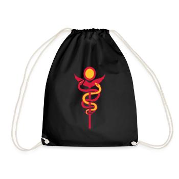 caducée vintage retro symbol médecine - Sac de sport léger - noir - Devant