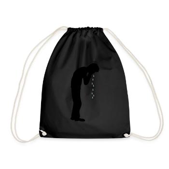 Howling drops of depression - Drawstring Bag - black - Front