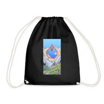 Magic Mountain - Drawstring Bag - black - Front
