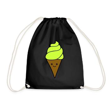 Icecream Smile - Drawstring Bag - black - Front
