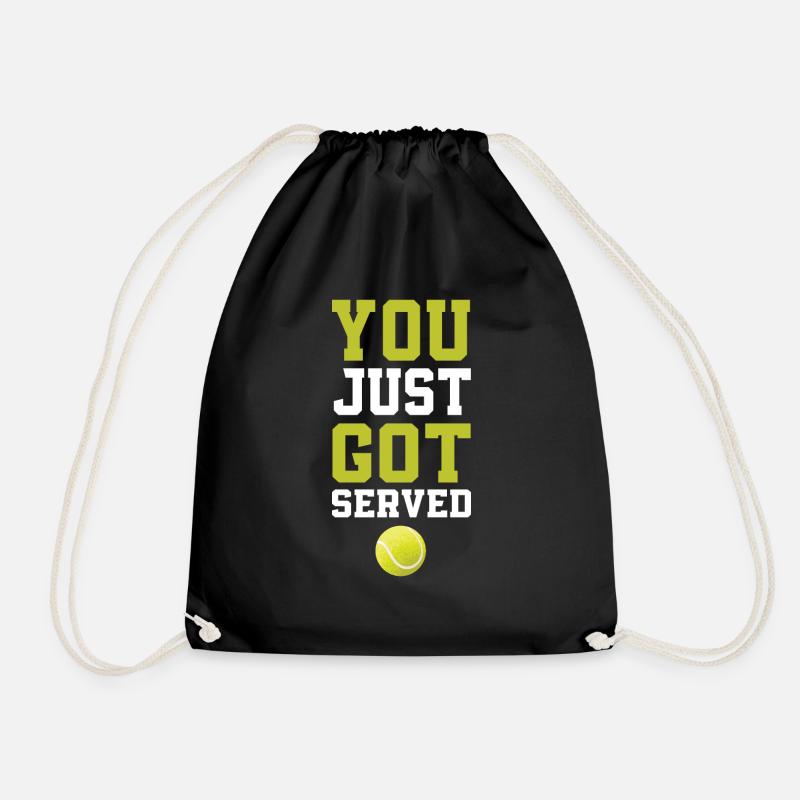 You Just Served Tennis - Turnbeutel - Schwarz