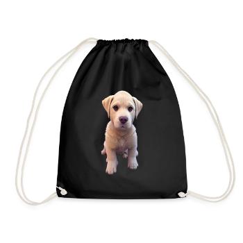 Labrador Dog - Labrador - Drawstring Bag - black - Front