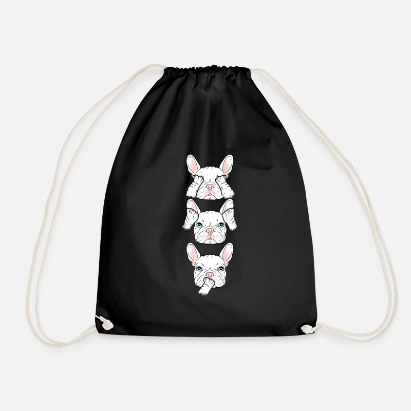 I DON'T SEE ANYTHING, I DON'T HEAR ANYTHING, I WON'T SAY ANYTHING - Drawstring Bag - black