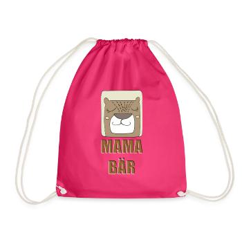 MAMA BÄR 2 - Turnbeutel - Fuchsia - Vorne