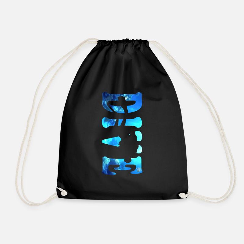 DIVE - Drawstring Bag - black