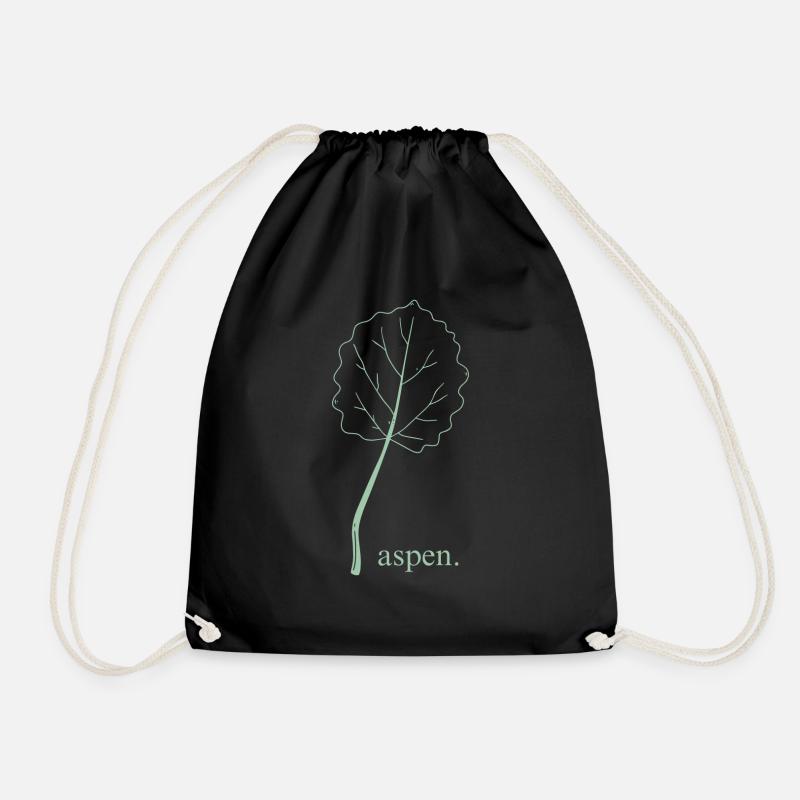 Aspen. - Drawstring Bag - black