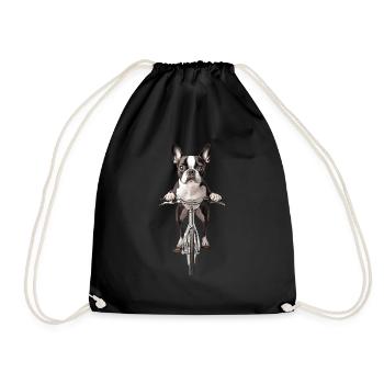 Boston Terrier - Turnbeutel - Schwarz - Vorne