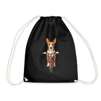 Basenji - Turnbeutel - Schwarz - Vorne