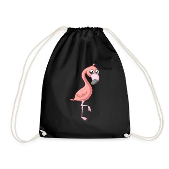 Flamant comique doux - Sac de sport léger - noir - Devant