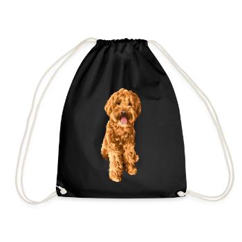 Goldendoodle Schnoodle - Turnbeutel - Schwarz - Vorne