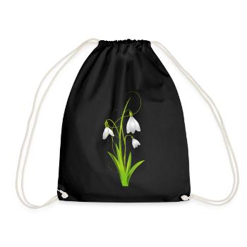 Les perce-neige comme de belles fleurs printanières - Sac de sport léger - noir - Devant