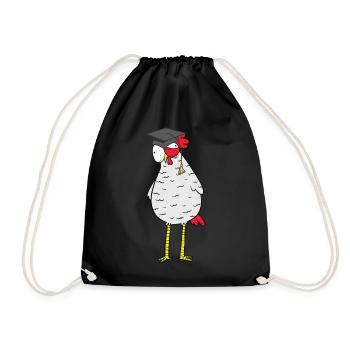 Smart Smart Chicken Hen Chickens Poultry Abi - Drawstring Bag - black - Front
