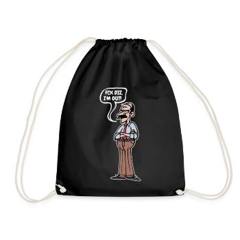 Retirement Farewell Statement Senior Leisure - Drawstring Bag - black - Front
