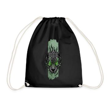 Jaguar aux yeux d’émeraude - Sac de sport léger - noir - Devant