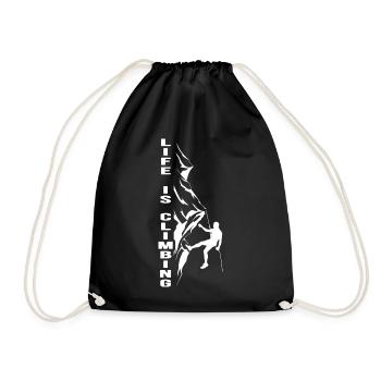 Climbing Climbing route Climbing garden mountaineers - Drawstring Bag - black - Front
