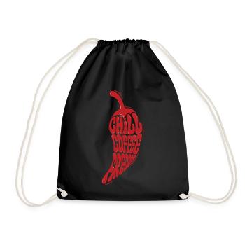 CHILL COFFEE FREEDOM - let's talk - Drawstring Bag - black - Front