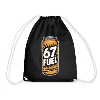 67 Fuel 100 Percent Pure Caffeine - Drawstring Bag - black - Front