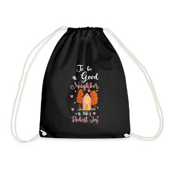 Neighbor Friendship Beer Alcohol - Drawstring Bag - black - Front