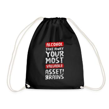 Alkohol Aufhören Motivation - Turnbeutel - Schwarz - Vorne