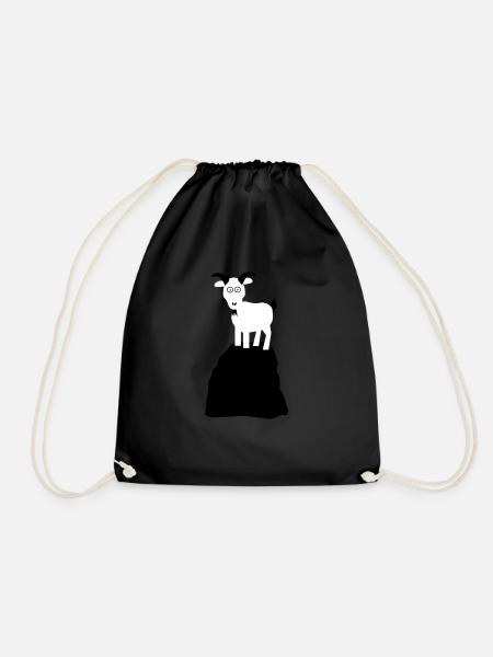 goat 3 - Drawstring Bag - black
